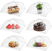 6 Pack 3 Size Mesh Food Covers for Outside, Reusable and Collapsible Food Tents for Indoor/Outdoor, BBQs,Picnic Accessories Fruit Cover Tent Keeping Out Flies Bugs Mosquitos(12" 14" 17")