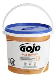 GOJO 6299-02 225 Count Fast Wipes Hand Cleaning Towels in Bucket