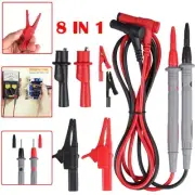 For Clamp Multimeter Cable Test Cable 1000V Clamp Clips Kit PVC Test Leads