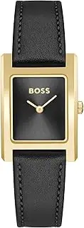 [BOSS] Lucy Black Leather Black Dial Women's Watch