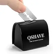 QSHAVE Blade Disposal Case Safe Storage Bank for Used Safety Razor Blades
