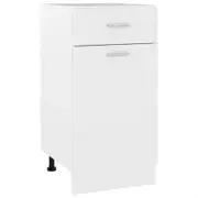 Drawer Bottom Cabinet White 40x46x81.5 cm Chipboard