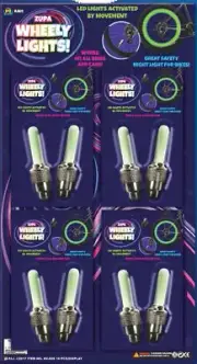 Zupa Wheely Light 18pk Display LED Motion Activated Bike Wheel Spoke Wholesale