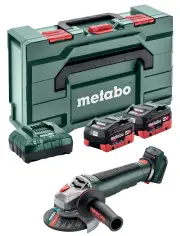 Metabo WVB18LTBL11125QMB55K - 18V Brushless Variable Speed Braking 125mm (5") Paddle Switch Angle Grinder Kit (2 x 5.5Ah)