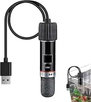 Fish Tank Heater – 10 W Submerged Aquarium Reservoir – Fish Tank Heater, Adjustable Temperature Powered with USB