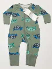 Bonds Sage Turtle Newborn Wondersuit Zippy Zip Romper Baby BNWT - Size 0000