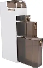 4-Tiers Slim Bathroom Storage Cabinet with Wheels, Crafted from Premium Materials, an Ultra Slim Storage Rack with Transparent Drawer, Movable Bathroom Cabinet, for Small Spaces