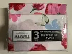 3 Piece Twin Size Sheet Set, 1 Fitted Sheet, 1 Flat Sheet, 1 Pillow Case, Pink