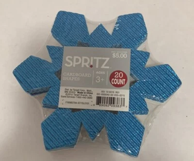 Spritz Cardboard Snowflakes Shapes 20 Pack Christmas Decorations