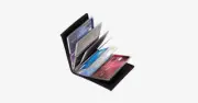 2Pcs Newest Leather Slim Wallet Wonder Black RFID Amazing Wallets As Seen On TV
