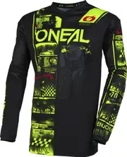 ONeal Element Attack S23, jersey , color: Black/Neon-Yellow , size: L