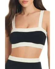 Red Carter Colorblock Coverup Crop Top