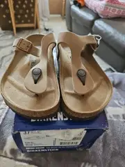 New Birkenstock Gizeh BS TABACCO BROWN Slip On Regular Fit Size 37/6 US