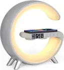 Bedside Table Lamp, Desk Night Light with 15W Quick Wireless Charger and Speaker