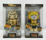 Transformers Hikari Bumblebee Metallic & Distressed Optimus Prime Figures TY