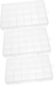 Abaodam 3Pcs Fishing Organizer with Compartments Durable Storage Case for Hooks and Lures Compact and Lightweight Fishing Accessory Storage