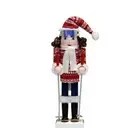 38cm Nutcrackers Soldier Statue Ski Girl Puppet Christmas Decorations