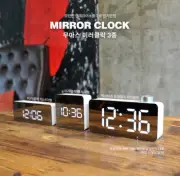 MooasKorea Modern Digital Alarm Dual LED Mirror Desk Clock NightMode Temperature