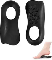 [Ruinous] Arch Support Insoles, Plantar Fasciitis Insoles, Insole XO-Legs Correction Orthopedic Heel Pad Shoe Insoles, Rapidly Plantar Fasciitis Relief for Foot Pain, Flat Feet, High Arch (Black, L)
