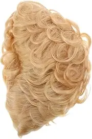 SOESFOUFU Brunette Wig for Women Human Hair Short Curly Wig Fringe Costume Realistic Look
