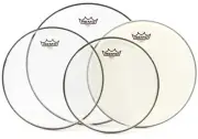 Remo Emperor 4-pc Tom Pack - 12"/13"/16" - Clear with 14" Coated Ambassador