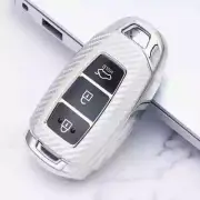 Carbon Fiber Key Fob Cover Key Fob Case Set Keychain Key Shell for Hyundai i30 N