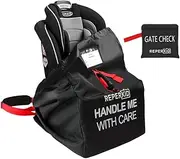 Car Seat Travel Bag for Air Travel Airplane Backpack Gate Check Bag Cover for Flight Check in (Black)