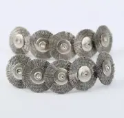 10Pc Rotary Steel Wire wheel Brush Drill Polishing Set Dremel. FAST US SHIPPING