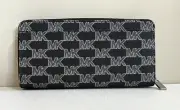 New Michael Kors Jet Set Cooper Tech Zip-Around Logo Wallet Black Multi