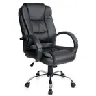PU Leather Office Desk Computer Chair - Black