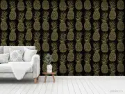 3D Pineapple Fruit Patterns Wallpaper Wall Murals Removable Wallpaper