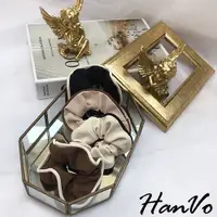 在飛比找蝦皮商城優惠-【HanVo】奶茶色滾邊大腸髮圈 韓系甜美百搭髮圈髮束 韓系