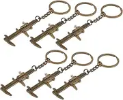 [VALICLUD] 6 Pcs Mini Caliper Keychain Durable Measuring Tool for Travel Versatile Pendant Keyring for Personal Use present Giving