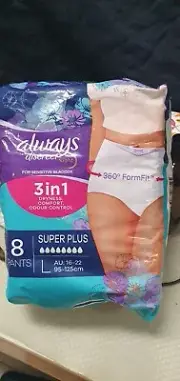 Always Discreet Night Underwear Large Pants 6 Pack
