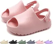 [AIMINUO] Toddler Little Kids Slides Sandals Summer Slip-On Sandals Shower Beach Pool Anti-slip Slippers for Kids Girls White Sandals Toddler Water Shoes for Boys Toddler Slides