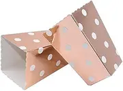 SCHAAN 12PCS Popcorn Boxes Corn Candy Container for Christmas Birthday Party Snacks Gifts Fries Rose Polka Dots