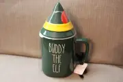 New Buddy the Elf Rae Dunn Ceramic Mug with Hat Topper - New with Tags