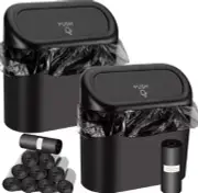 3Pcs Car Trash Can ( with Lid ) Contains 60 ( 300 ) Garbage Bags