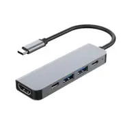 5 in 1 USB-C Type-C HD Output Adapter with 4K HDMI USB 3.0, Hub Adapter For MacBook Pro iPad