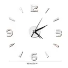 (Silver)Wall Clock Sticker Enjoy DIY Experience Pleasure Self-Adhesive Design