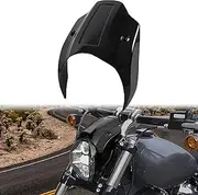 [VEISUTOR] Aluminum Gloss Black Headlight Fairing Cover for Harley Breakout, Aluminum Head Light Bezel Trim Fairing Cowel Cover Kit for Harley Davidson Softail Breakout 2018-2020 Accessories
