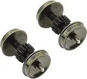 Generic Set of 2 HO Scale Metal Wheels for 1:87 Model Train Accessories