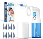 Ear Cleaner - Qimic Ear Wax Removal for Effective Ear Irrigation Flushing,Reusable Ear Wash Bottle Complete Ear Cleaning Kit Features 10 Tips for Home Use