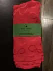 New KATE SPADE Christmas Bows Red Napkins Set of 4
