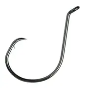 5 Packets of Eagle Claw Lazer Sharp L7228BP Platinum Black Octopus Circle Hooks