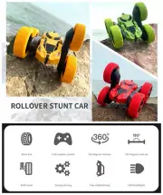 360° Flip Double Sided Electric Stunt RC Remote Control Off Road Monster Car Toy