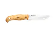 Helle-Nordlys - 122mm 14C28N Stainless Steel Outdoor Knife (Curly Birch Handle & Leather Sheath)
