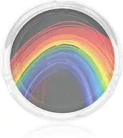 Glass Ashtray for Cigarettes Portable Decorative Modern Cigarette Ash Tray Rainbow Round Cigar Ashtrays Holder Cute Cool Tabletop Ashtray for Office Home Indoor Outdoor