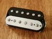BRIDGE HUMBUCKER BLACK/CHROME ALNICO 5 MAGNETS NICKEL SILVER BASEPLATE 4 WIRES