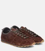 [Jacquemus] Jacquemus Tennis croc-effect suede sneakers AU 7 brown